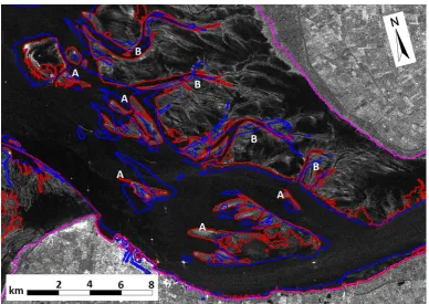Figure 3: Sub-scene of a Sentinel-1 IW scene of the Elbe estuary, acquisition parameters are given in Table 1