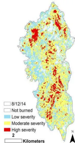 Figure 1. Soil burn severity map for the French Fire in 