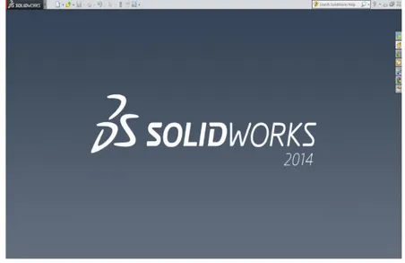 Gambar 3.4  Tampilan Awal Solidworks 2014 
