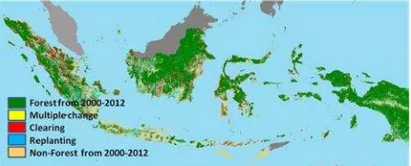 Figure 5. Illustration of forest extent (2012) at national scale. 