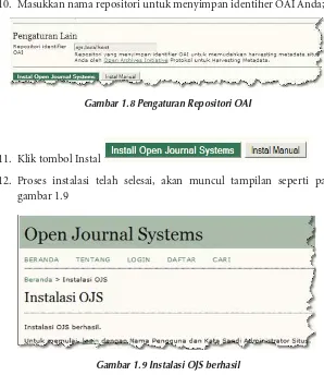 gambar 1.9 Gambar 1.9 Instalasi OJS berhasil