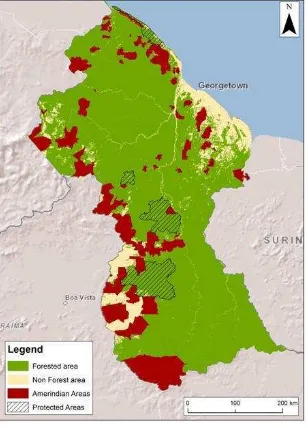 Figure 1: Land classes of Guyana 
