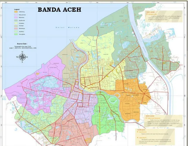 Gambar 3.1.1 : Peta Kota Banda Aceh 