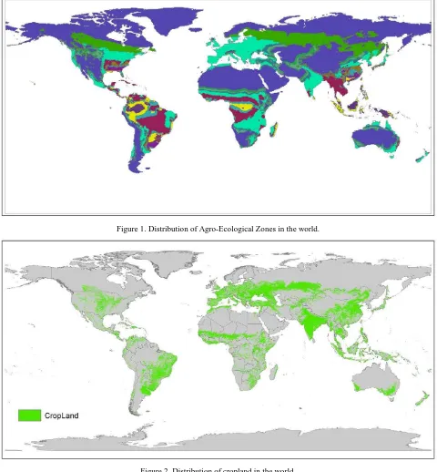 Figure 2. Distribution of cropland in the world. 