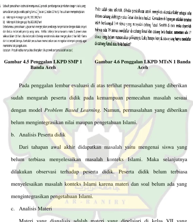 Gambar 4.5 Penggalan LKPD SMP 1  Banda Aceh 