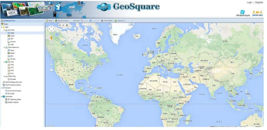Figure 2 Interface of GeoSquare 