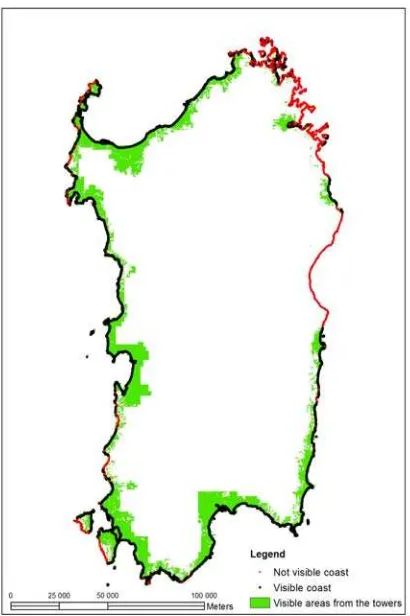 Figure 13: Visibility study of the coast line 