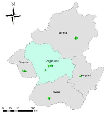 Figure 1. Location of Shijiazhuang City 