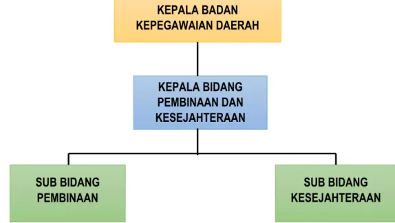 Gambar  1.1  Struktur  Organisasi  Bidang  Pembinaan  dan  Kesejahteraan  Badan  Kepegawaian Daerah Provinsi Jawa Timur 