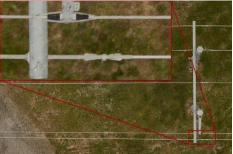 Figure 1. Example of the very high resolution UAS imagery taken over transmission line 