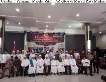 Gambar 5.Pengajian Majelis Zikir TAZKIRA di Masjid Raya Medan