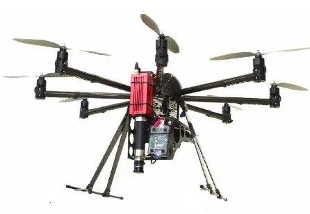 Figure 1. Aerialtronics Altura AT8 octocopter UAV with HYMSY sensor 