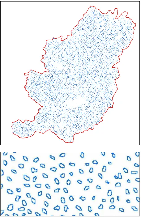 Figure 8. The result of automatic estimation of the counts of objects (penguins) (Image J)