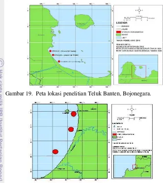 Gambar 19.  Peta lokasi penelitian Teluk Banten, Bojonegara. 