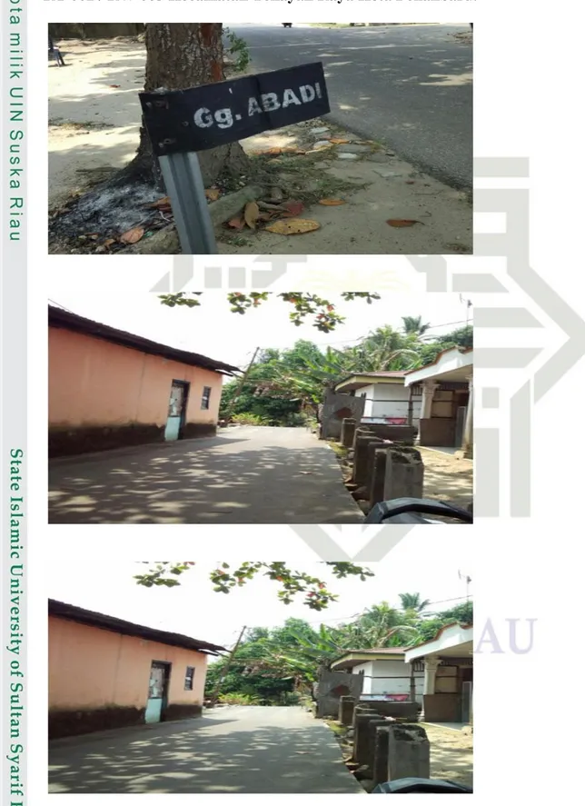 Foto dokumentasi pengambilan data penelitian di kawasan   RT 002 / RW 003 Kecamatan Tenayan Raya Kota Pekanbaru