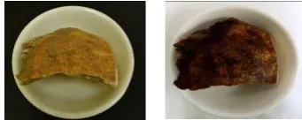 Figure 14. Soil tests(left: naturally dry; middle: mixed with deionized water; right: absolutely dry)  