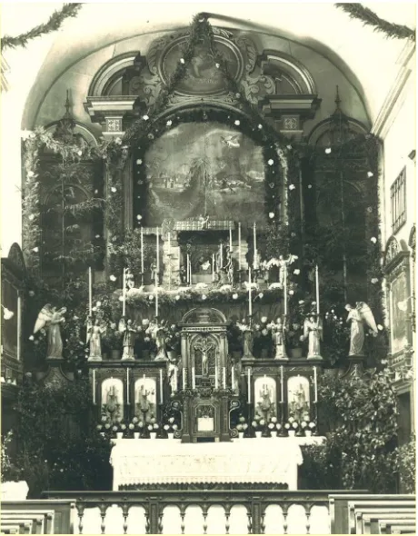 Figure 1:  Historical photograph 1 showing the desired altar ensemble as it was before World War II 