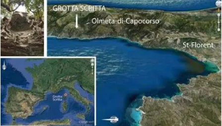 Figure 1. Location of the Grotta Scritta (Olmeta-di-