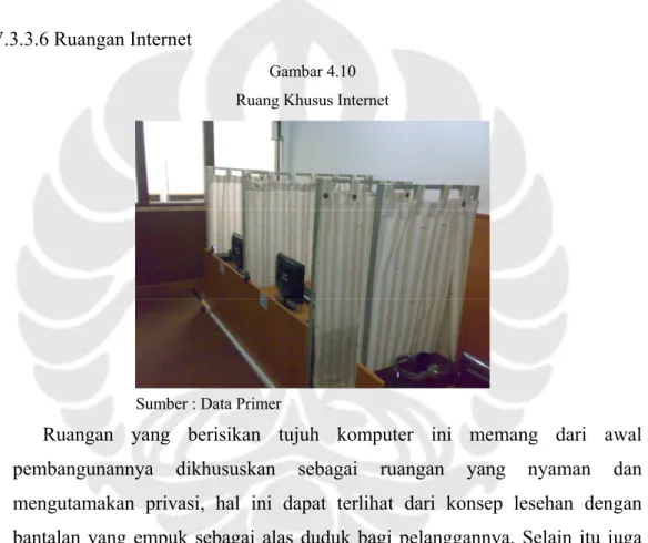 Gambar 4.10  Ruang Khusus Internet 