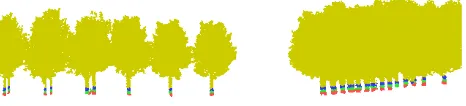 Figure 10: Components with multiple trees, after “upwardgrowing” (left) and after “downward growing” (right).