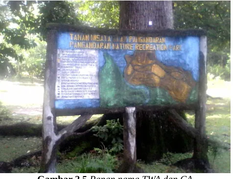 Gambar 2.5 Papan nama TWA dan CA