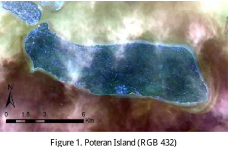 Figure 1 shows the island using Landsat 8 RGB Natural Color. 