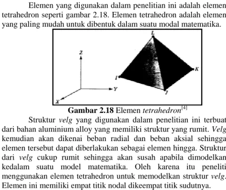 Gambar 2.18 Elemen tetrahedron [4]