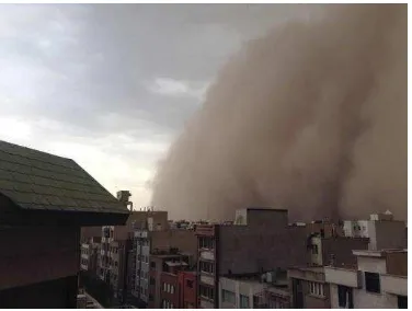 Figure 1. Tehran storm on second of July 2014 