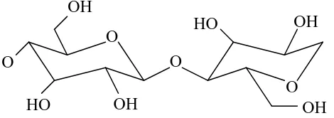 Gambar 1. CMC (Carboxy Methyl Cellulosa) (β-1,4-Glukopiranosa) 