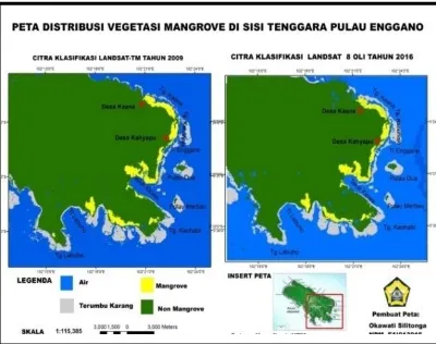 Gambar 4. Peta Distribusi Vegetasi Mangrove 