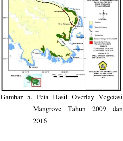 Gambar 5. Peta Hasil Overlay Vegetasi 