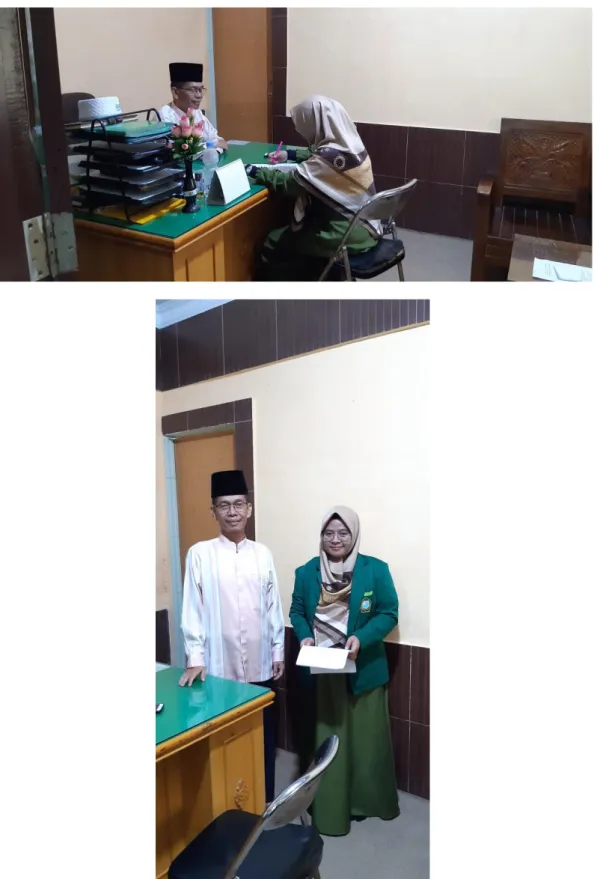 Gambar 4.3 Foto Wawancara Bersama Kepala Madrasah yaitu Bapak Drs.  Kasran, MA 