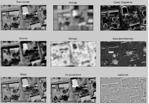 Figure 6. Sample map and satellite image: buildings with less age are displayed by lighter colors
