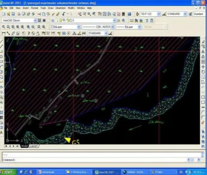 Fig 7- Final cadastre map with dwg format in AutoCad software   