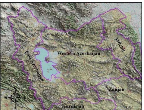 Figure 1: Location of Urmia Lake in the Country ( Author) 