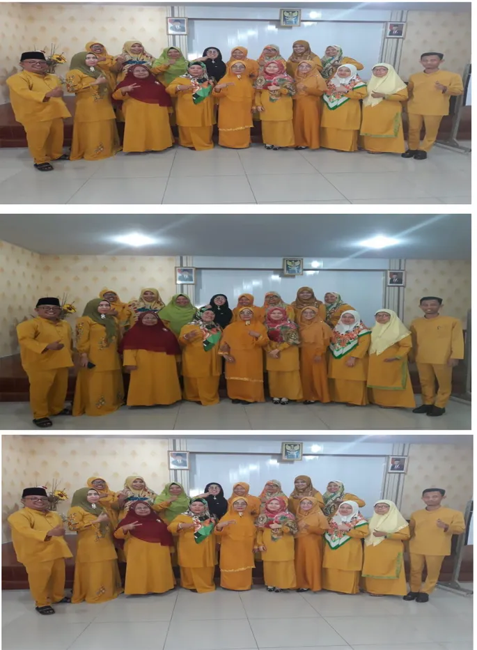 Foto  Guru-Guru  MAN  2  Model  Medan  Memakai  Seragam  Budaya  Mutu  Adat  Istiadat  Melayu di setiap Hari Jumatnya pada Madrasah berdasarkan aturan Kanwil Kemenag Sumut  
