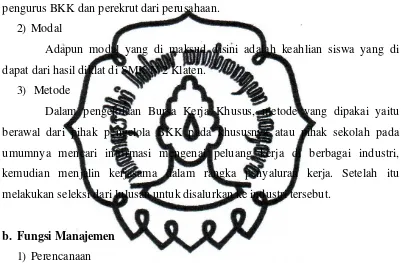Tabel 2. Rencana Kerja BKK SMK Negeri 2 Klaten 