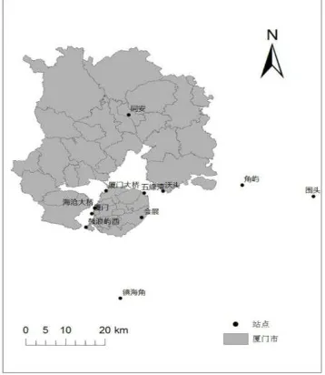 Figure 1. Study area and meteorological stations 
