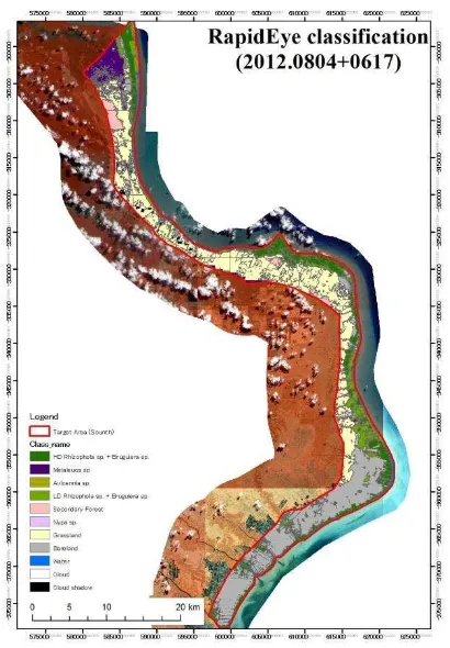 Fig.5. It was found that spatial volume of mangrove area was larger than other area.  