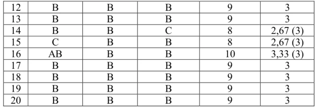 Tabel 23  Tabel Kategorisasi 