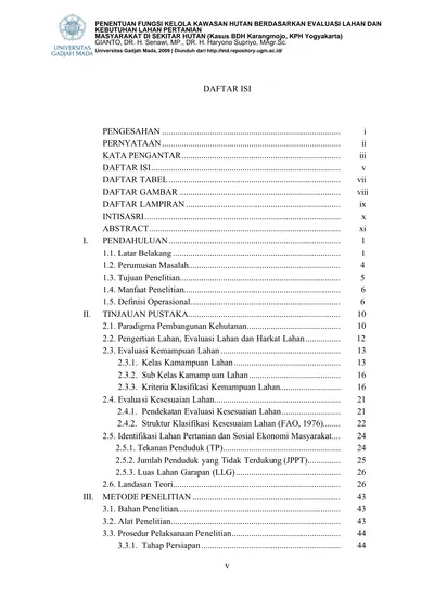 Universitas Gadjah Mada, 2009 Diunduh Dari DAFTAR ISI