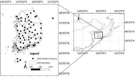 Figure 1. Study area: South Korea was used 