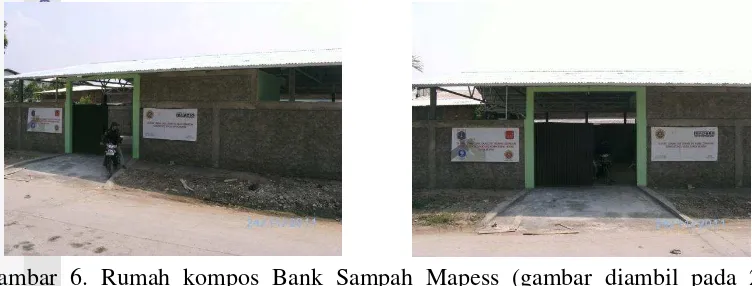 Gambar 6. Rumah kompos Bank Sampah Mapess (gambar diambil pada 24 
