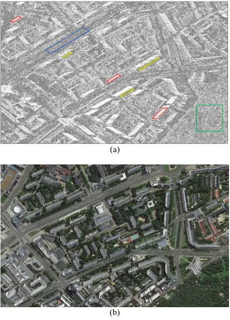 Figure 1. The coverage of the data. (a) The coherence image of the data. (b) The corresponding area in Google Earth