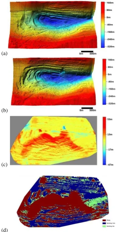 Figure 9 Deformation extraction using LiDAR DEMs in 2013 