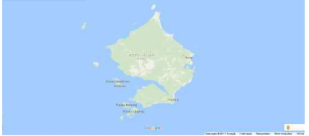 Gambar 2.1 Peta Pulau Natuna  (Sumber: Google Maps) 
