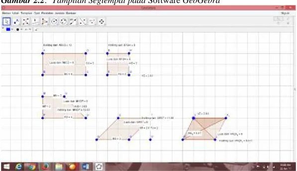 Gambar 2.2: Tampilan Segiempat pada Software GeoGebra