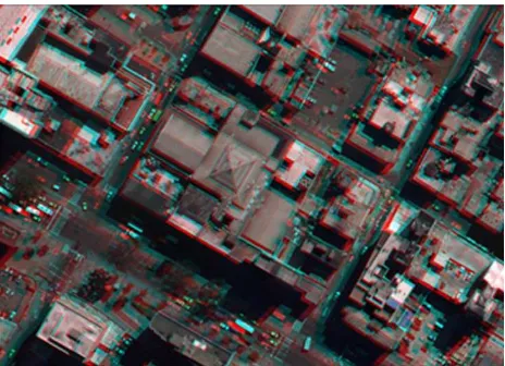 Figure 1. Stereoscopic design of a part of working area in Bogotá to be seen in third dimension through the anaglyphs system