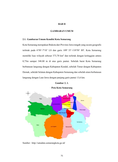 BAB II GAMBARAN UMUM 2.1. Gambaran Umum Kondisi Kota Semarang Kota ...