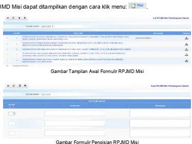 Gambar Formulir Pengisian RPJMD Visi